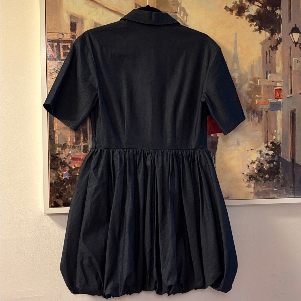 NWT Anthropologie Maeve Denim Zip Front Mini Dress, size XS - Picture 3 of 5